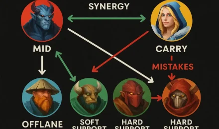 Как команды Dota 2 строят состав — роли, синергии и ошибки