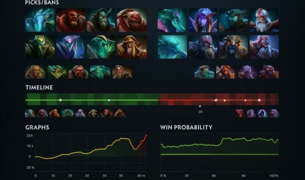 Как читать страницу матча Dota 2 — пики/баны, таймлиния и графики