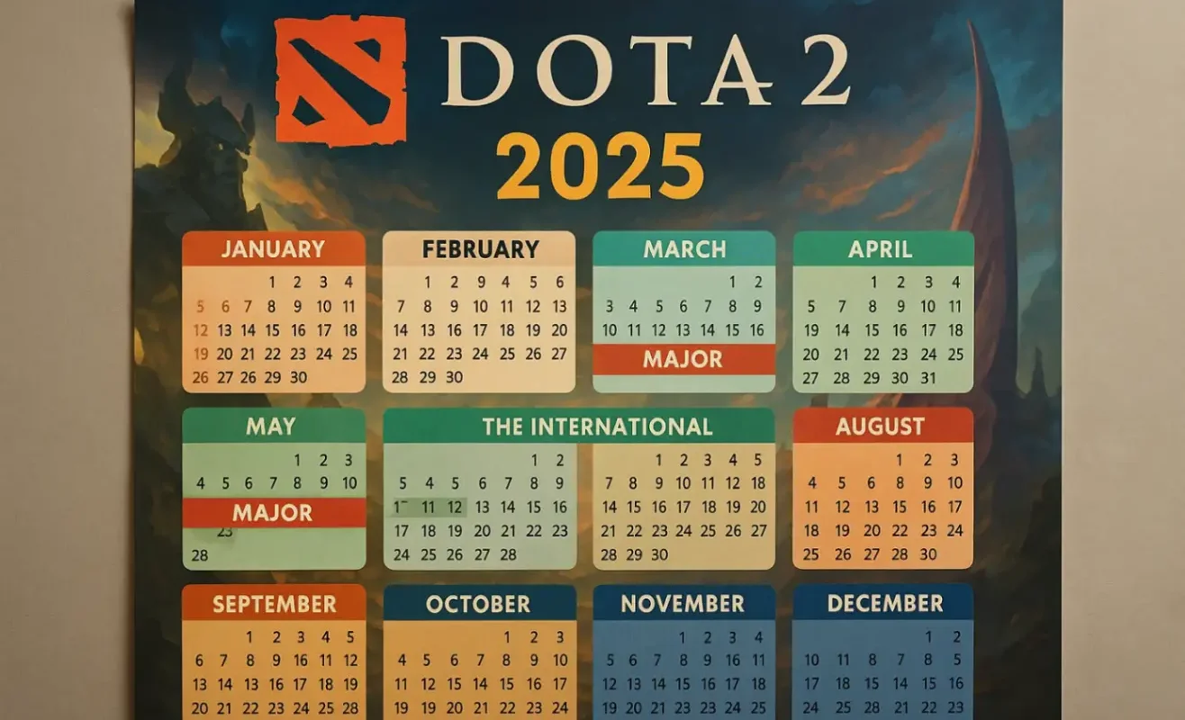 Календарь турниров Dota 2 — 2025 год: расписание и ключевые ивенты