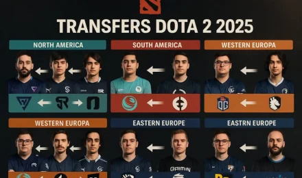 Трансферы Dota 2 2025 — полный обзор переходов по регионам